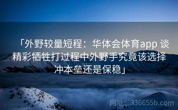 「外野较量短程:华体会体育app 谈精彩牺牲打过程中外野手究竟该选择冲本垒还是保稳」 第2张 「外野较量短程:华体会体育app 谈精彩牺牲打过程中外野手究竟该选择冲本垒还是保稳」 第2张